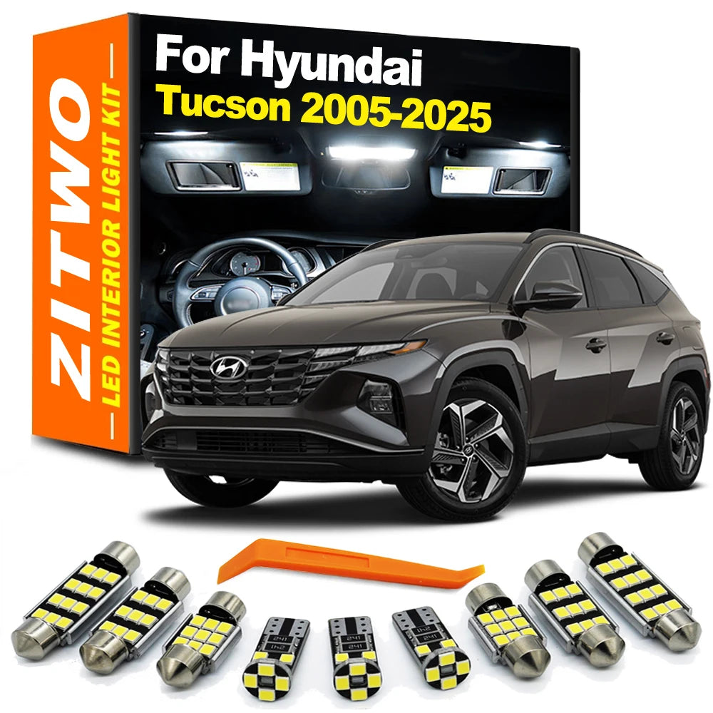 Vehicle LED Interior Inside Dome Map Reading Light Bulb Kit For Hyundai Tucson 2 for Hyundai 2005-2020 - Canbus LED Car