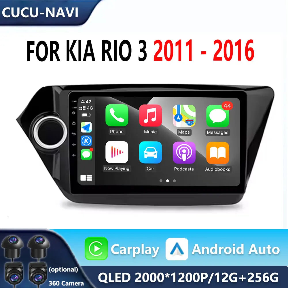 Car Radio Video For KIA RIO 3 2011 2012 2013 - 2016 Android Auto Carplay GPS Navigation Mu | AUTOKITSHOP