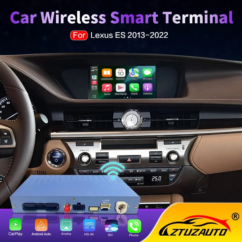 Newest Wireless CarPlay module kit for Lexus ES 2013-2022, with Android Auto Mirror Link A