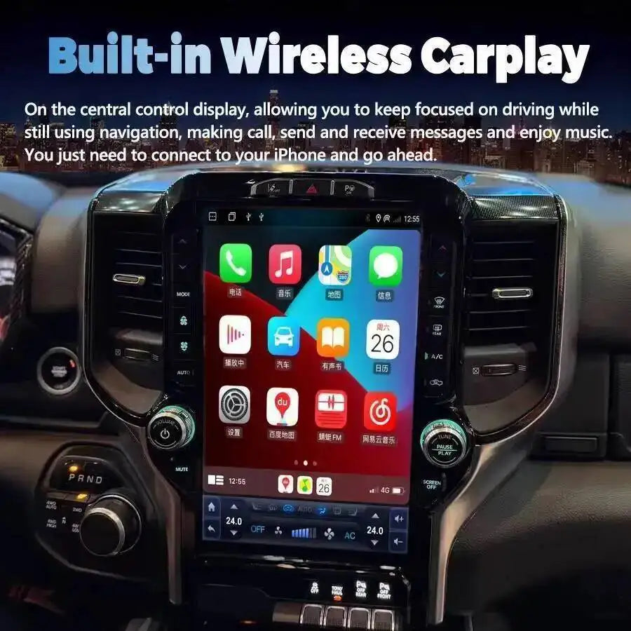 Big Qled Screen Stereo Navigation For Dodge Ram 2019-2023 Android14 Multimedia Video Playe | AUTOKITSHOP