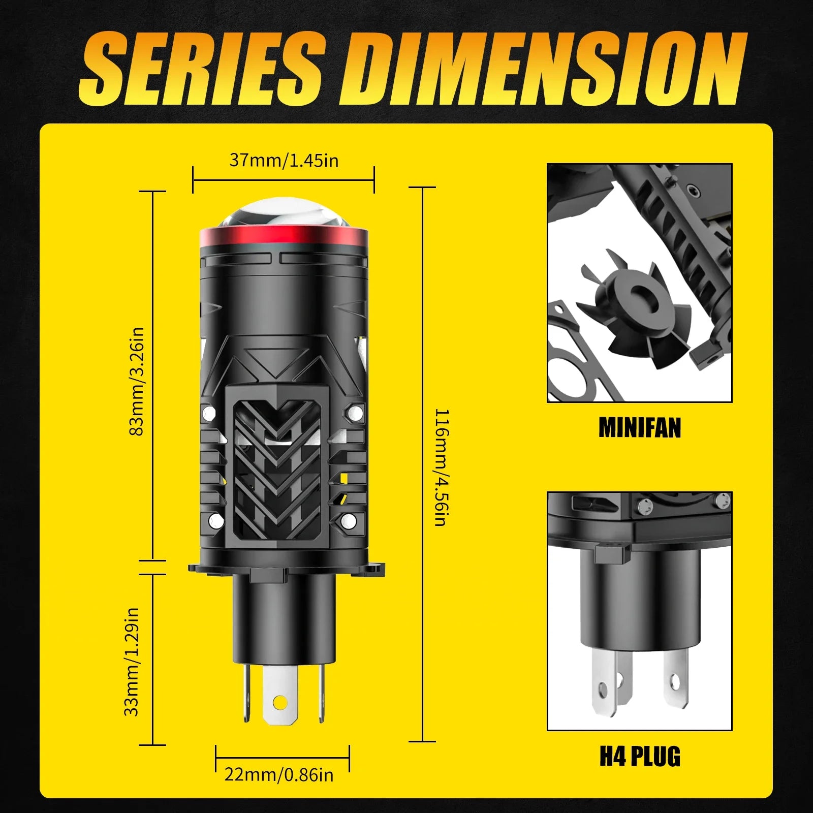 H4 LED Projector lens Car Headlights 85W 6000K 9003 HB2 Auto Lights Bulb H4 High Low Turbo
