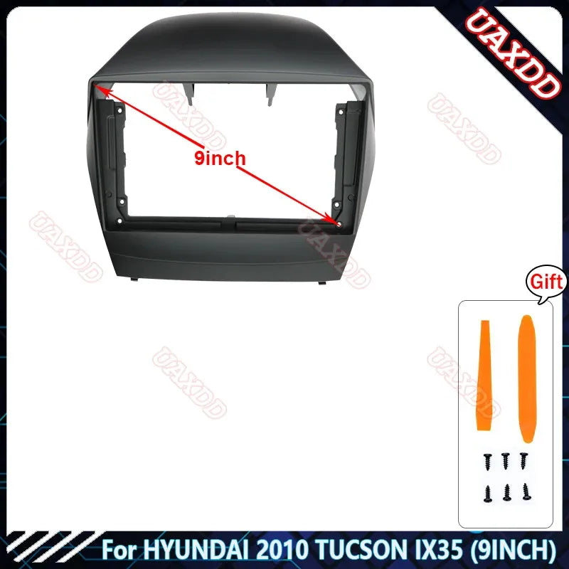 For HYUNDAI 2010 TUCSON IX35 9- 10.1INCH Car Radio Plastic Fascias Panel Dashboard Frame I