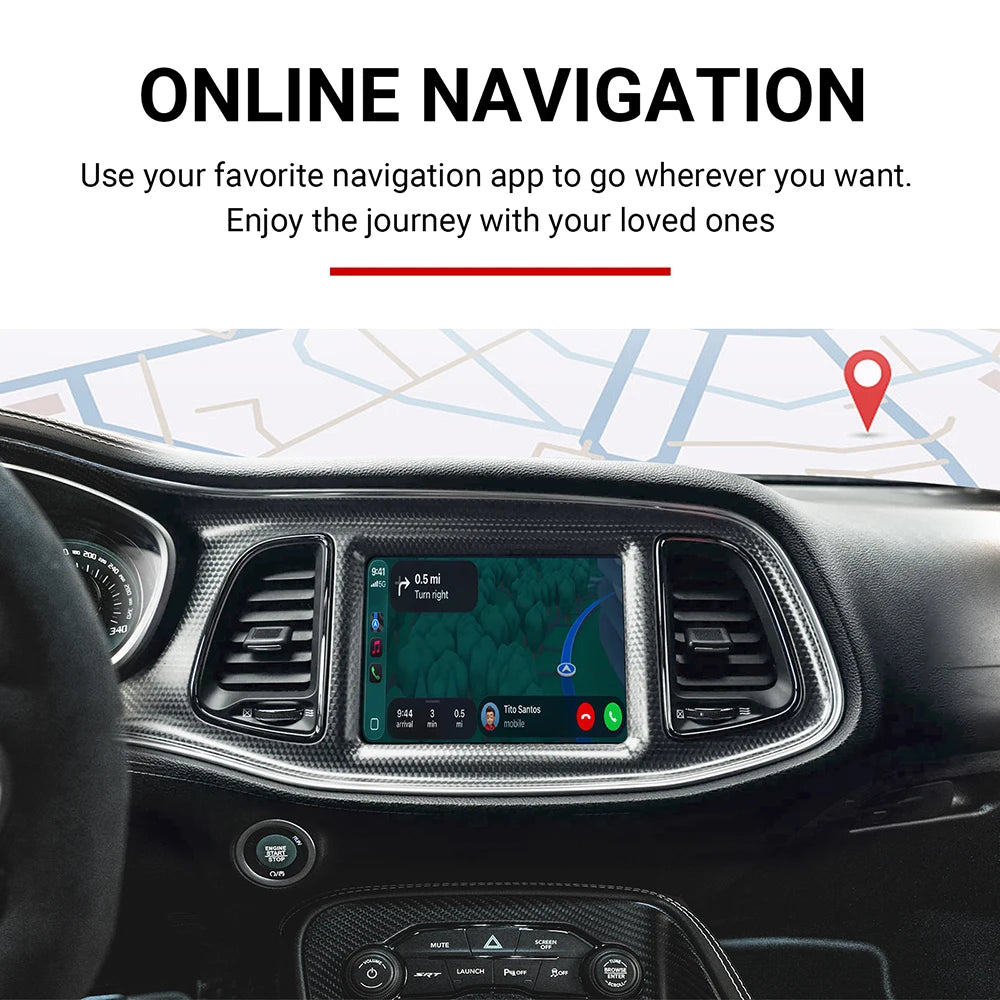 Wireless CarPlay Android Auto Retrofit Kit Decoder Box For Dodge Challenger Journey Charge | AUTOKITSHOP