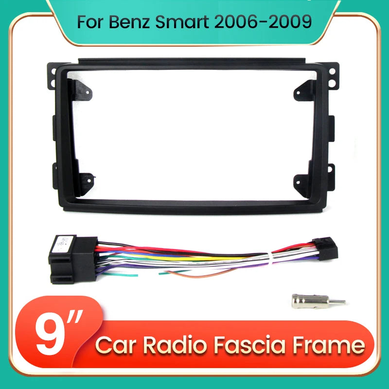 9inch Android Car Radio Fascia Adapter For Mercedes Benz Smart Fortwo W451 2006~2009 Headu