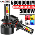 H4 LED 4 Color Flash Headlight H1 H7 LED Projector H8 H11 HB3 HB4 9012 LED Light 12V 24V A