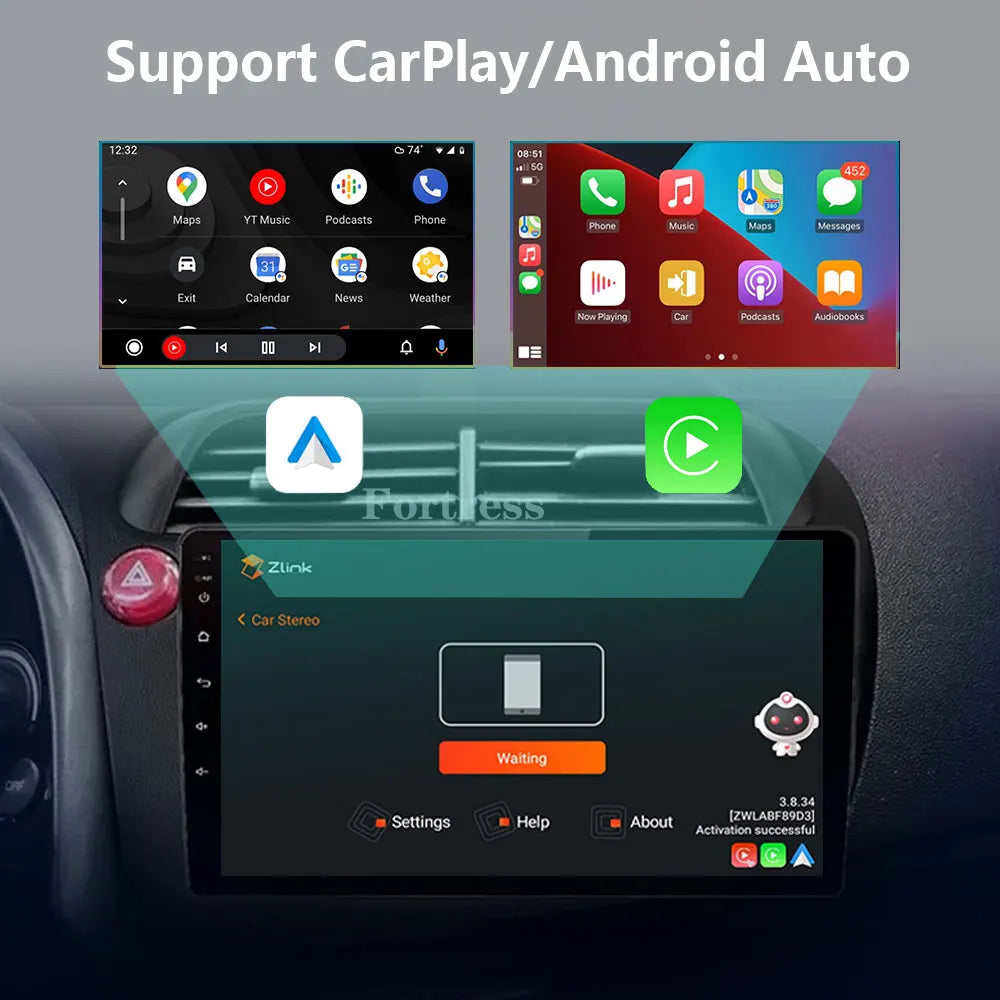 Android 16 Car Radio For Honda Civic Hatchback 2006 2007 2008 2009 2010 2011 QLED 4G LTE 5