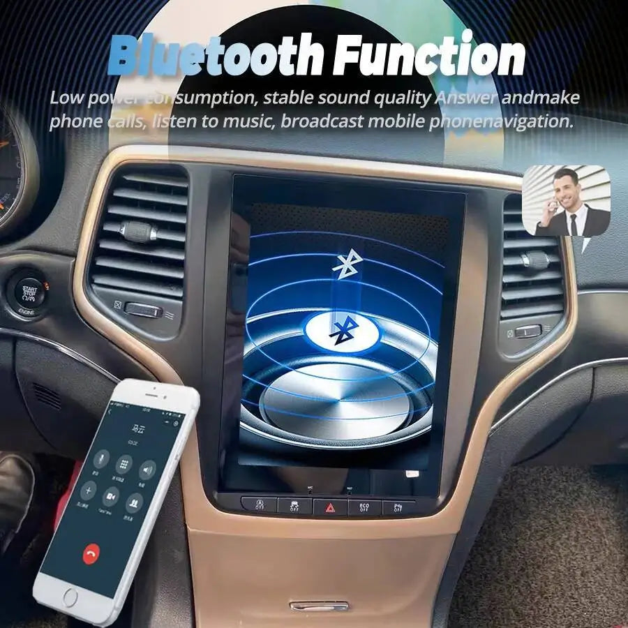 Android 15 Stereo Car Radio For JEEP Grand Cherokee 2014-2023 GPS 2Din DSP Car Multimedia