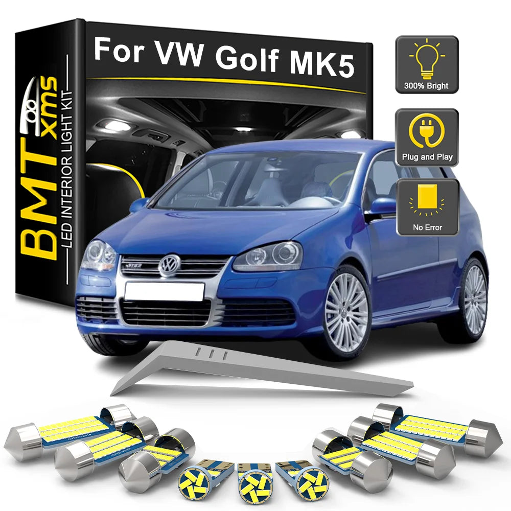 14-Piece LED Interior Light Kit for VW Volkswagen Golf MK5 5 V GTI - Canbus Error-Free Bulbs | AUTOKITSHOP
