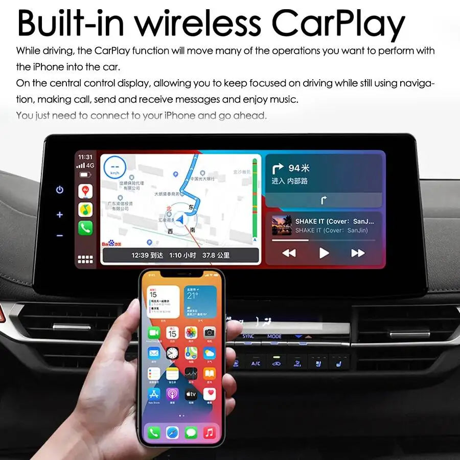 12.3'' IPS Android Car Stereo for Toyota Sienna Granvia 2020-2022 8+256GB Carplay Android