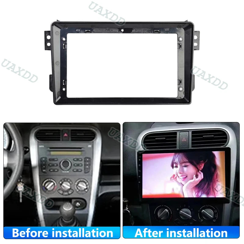 9 Inch Car Radio Fascia Frame Adapter For SUZUKI Splash Ritz OPEL Agila 2008-2014 Stereo C