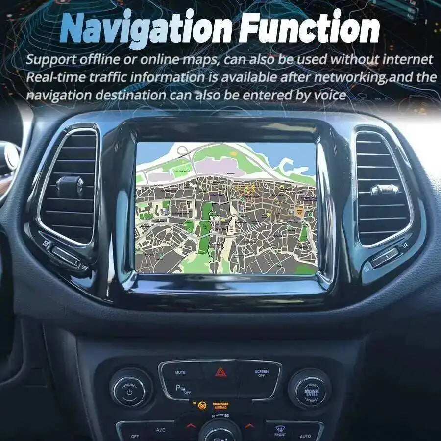 Car Radio Multimedia Player Wireless For Jeep Compass 2017-2019 Carplay Auto WIFI Navigati | AUTOKITSHOP