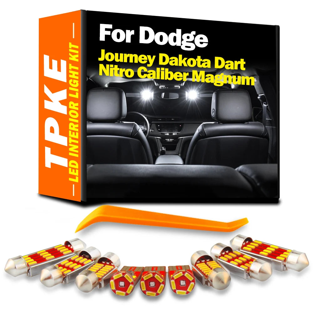 LED Interior Light Kit for Dodge Journey Dakota Dart Nitro Caliber Magnum Car LED Bulbs Interior Reading Dome Trunk L...
