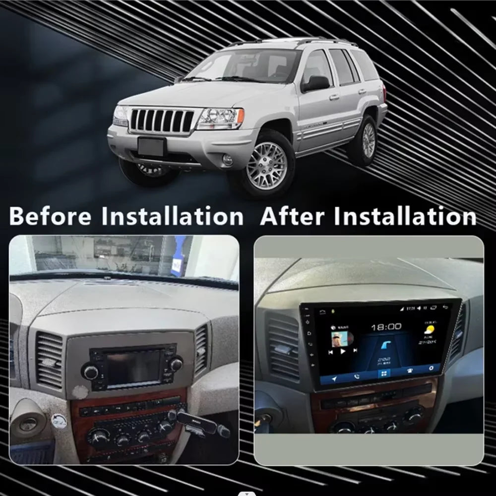 Android 16 For JEEP Grand Cherokee WK 2004 2005 2006 2007 Carplay Auto Multimedia Car Radi
