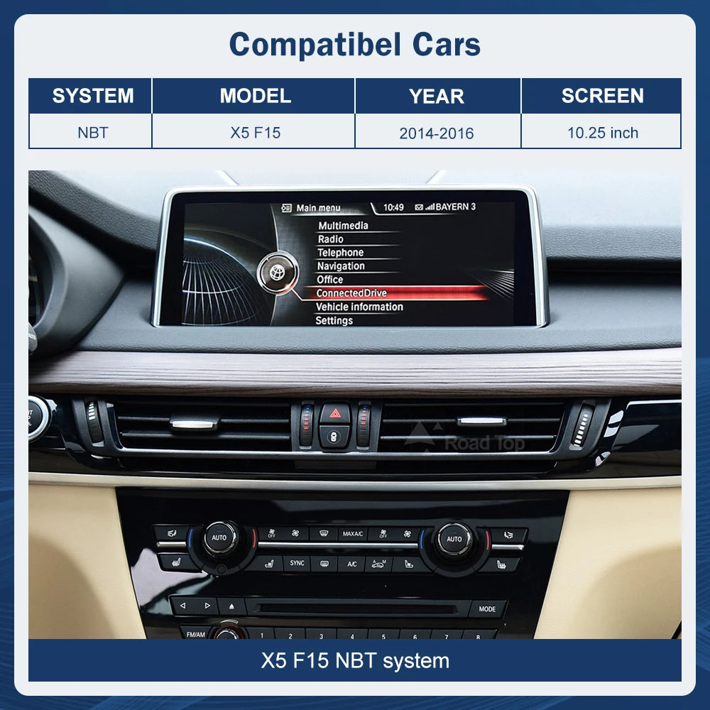 1920*720 Multimedia Display For BMW X5 F15 2014-2016 NBT Touch Screen Wireless Carplay And | AUTOKITSHOP