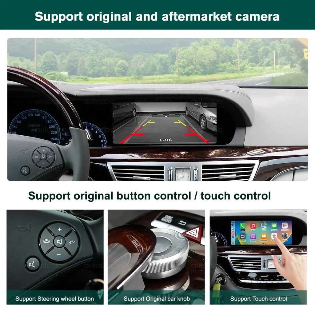 Wireless CarPlay Android Auto For Mercedes Benz S Class W221 NTG3.0/3.5 BT 10.25" Multimed | AUTOKITSHOP