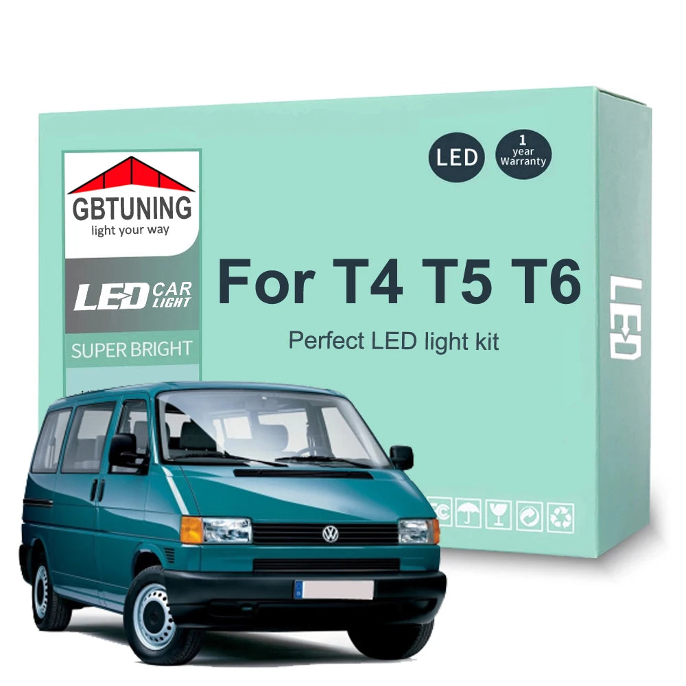 LED Interior Light Kit for Volkswagen VW Multivan Caravelle Transporter T4 T5 T6 Car Accessories Canbus Dome Trunk La...