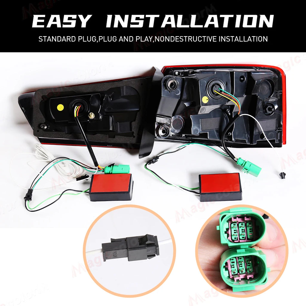For Audi A6 C7 2012 2013 2014 2015 Tail Lamps Car LED Rear Driving Brake Parking Reverse T | AUTOKITSHOP