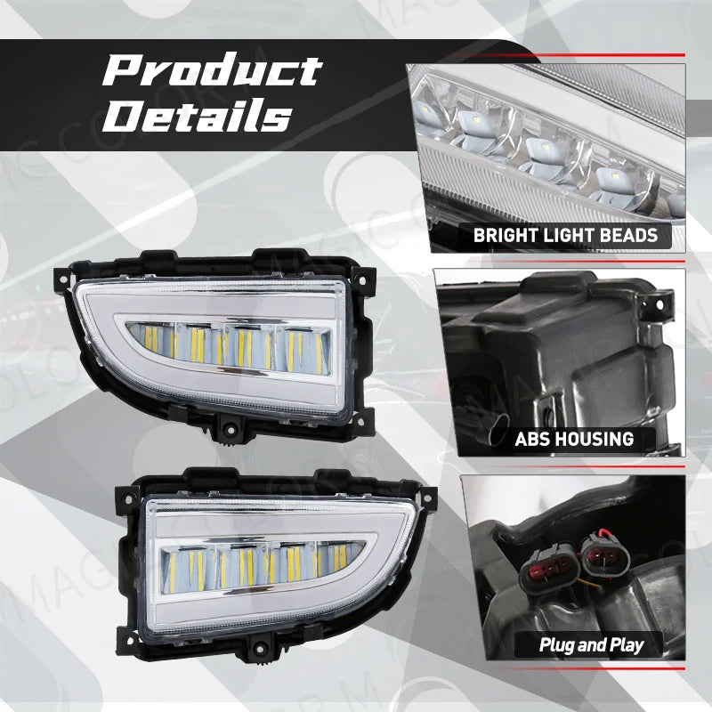 LED DRL Headlight for Mitsubishi Lancer 2004 2005 2006 Daytime Running Light White Yellow  | AUTOKITSHOP