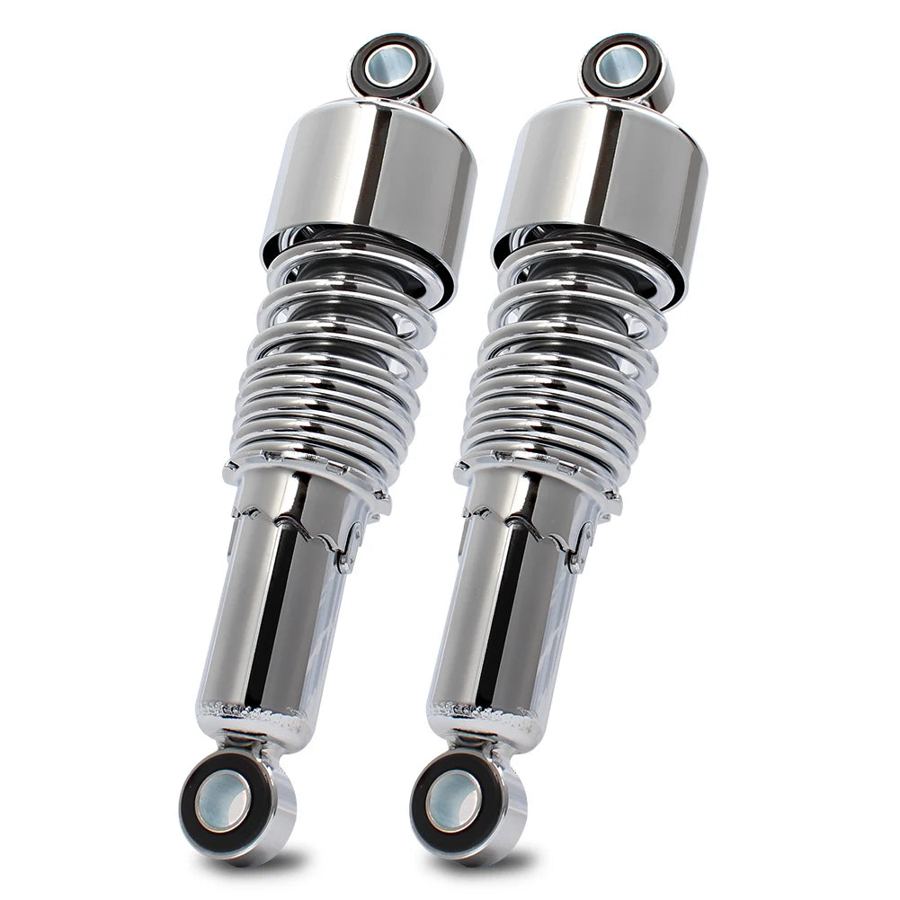 Pair Motorcycle Chrome 10.5'' 267mm Rear Shocks Absorber Suspension Fit For Harley Touring Sport - Automotive LED Light