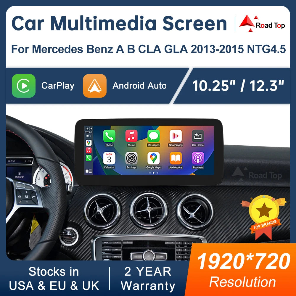 CN Multimedia Display For Benz A B CLA GLA W176 W463 W246 2013-2015 NTG4.5 Touch Screen Wi | AUTOKITSHOP