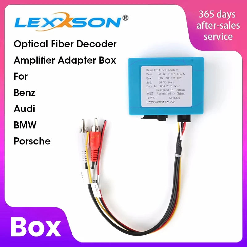 Optical Fiber Decoder Amplifier Adapter Box and Cable For Benz ML GL CLS Audi MMI BMW Pors | AUTOKITSHOP