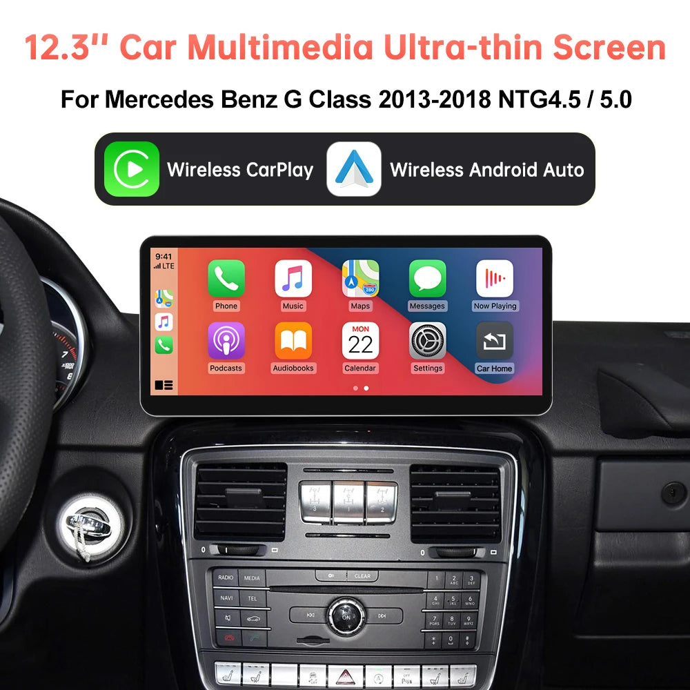 12.3'' Ultra-thin Linux Car Multimedia Touch Screen For Mercedes Benz G Class W463 2013-20 | AUTOKITSHOP