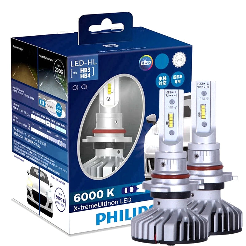 Philips X-treme Ultinon LED 9005 9006 HB3 HB4 12V 6000K Car LED Head Light Auto Fog Lamps