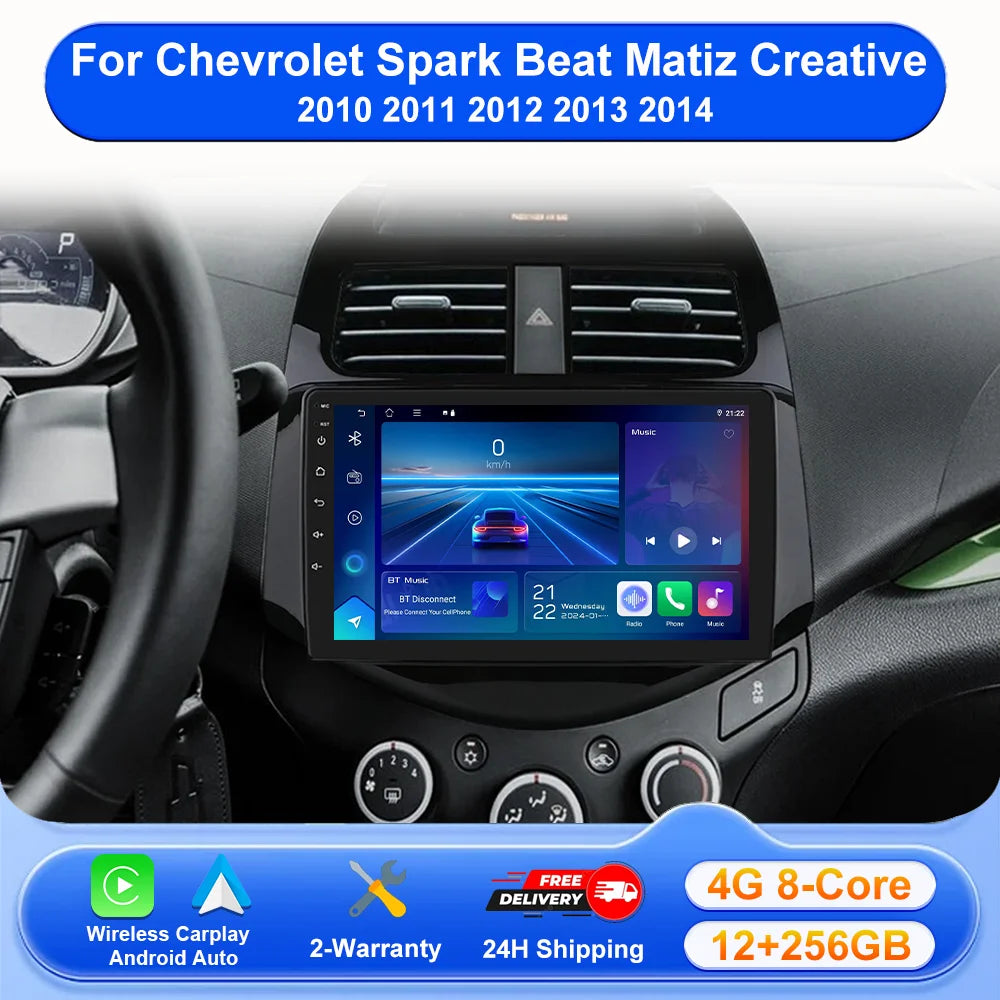 Android 16 Car DVD Radio Stereo For Chevrolet Spark 2010 2011 2012 2013 2014 Auto Multimid