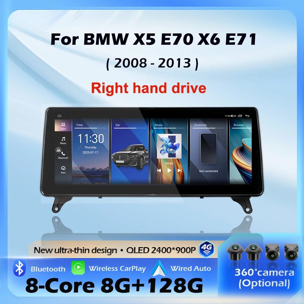 Car Raido Multimedia Right hand drive For BMW X5 E70 X6 E71 2008 - 2013 CCC CIC System And