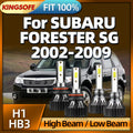 6000K HB3 H1 Led Lamp 120W Power Car Headlight Light For SUBARU FORESTER SG 2002 2003 2004