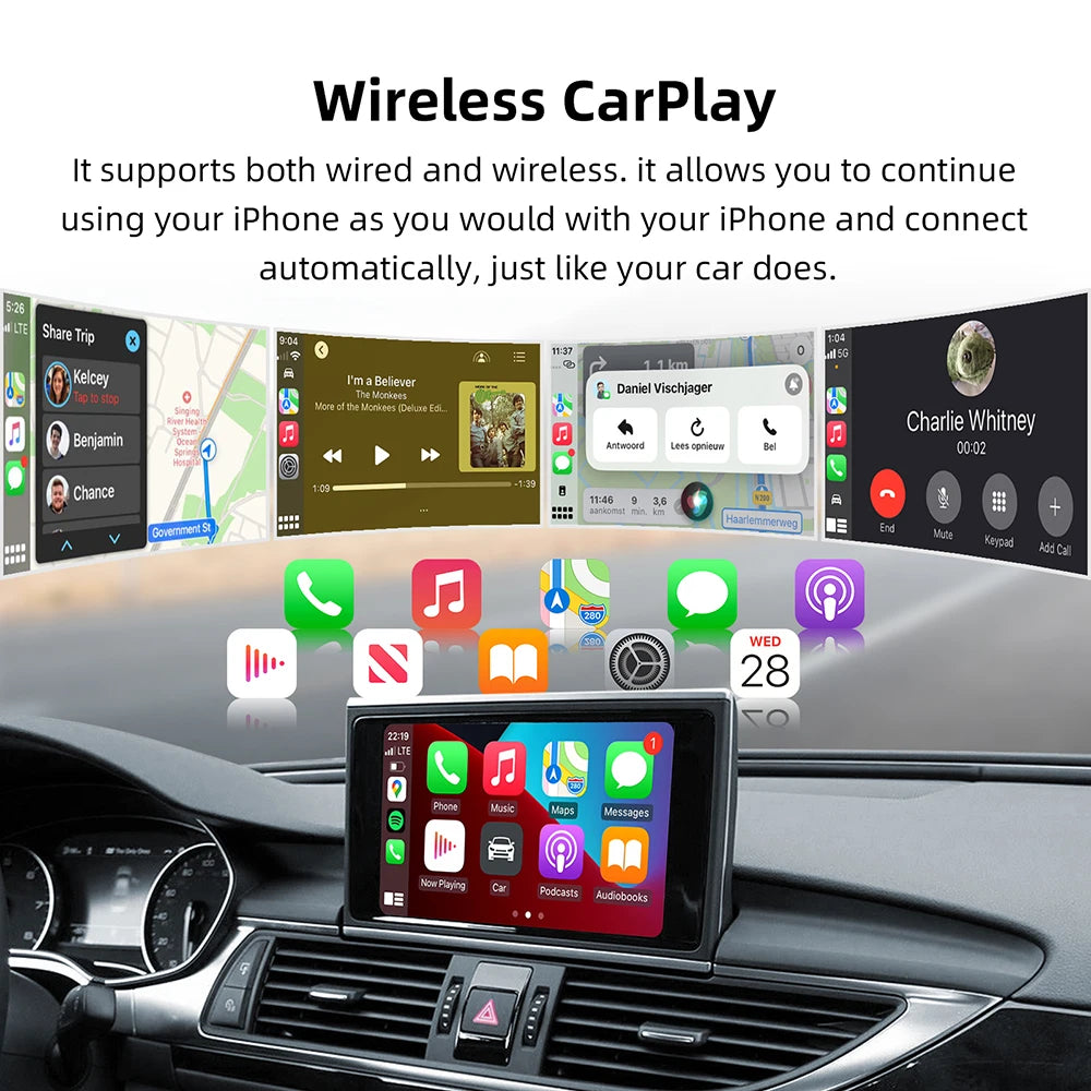 OEM Screen Upgrade Decoder Box for Audi A6/A7 2010-2015, 6.5"/7" Screen, MMI 3G with CarPl