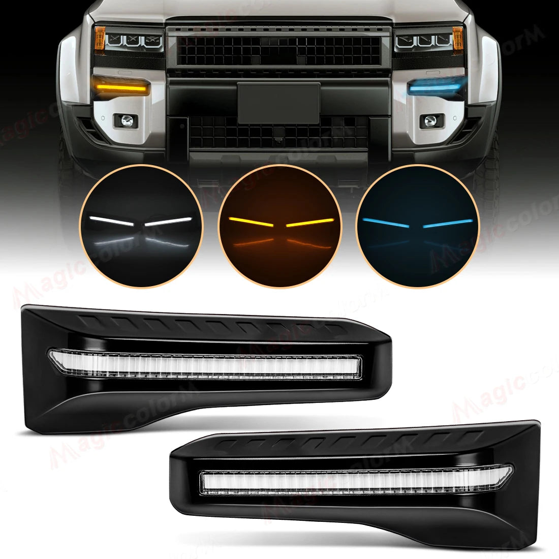 LED DRL For Toyota Land Cruiser Prado LC250 2024 2025 Daytime Running Lights Turn Signal L | AUTOKITSHOP