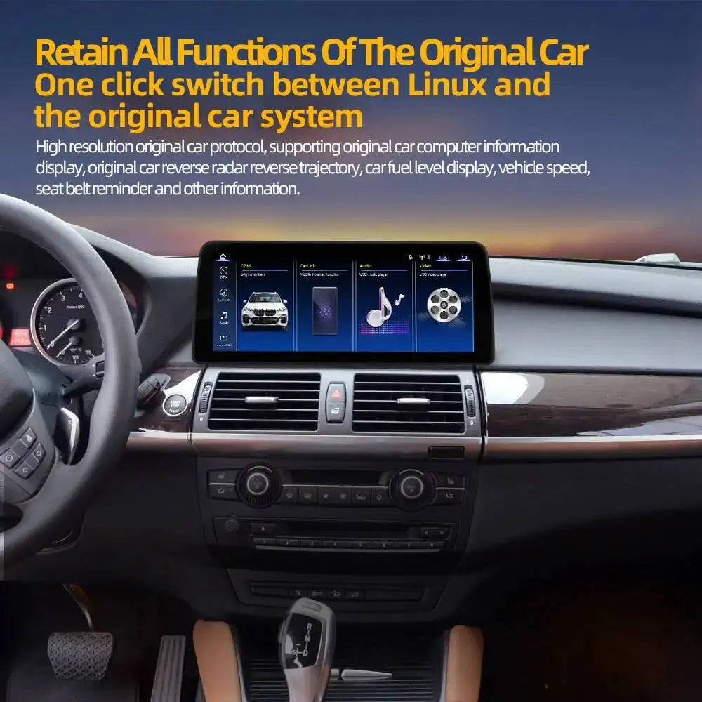 12.3 Inch IPS Carplay & Android Auto Car Stere CIC System Car Multimedia Head Unit GPS Vid