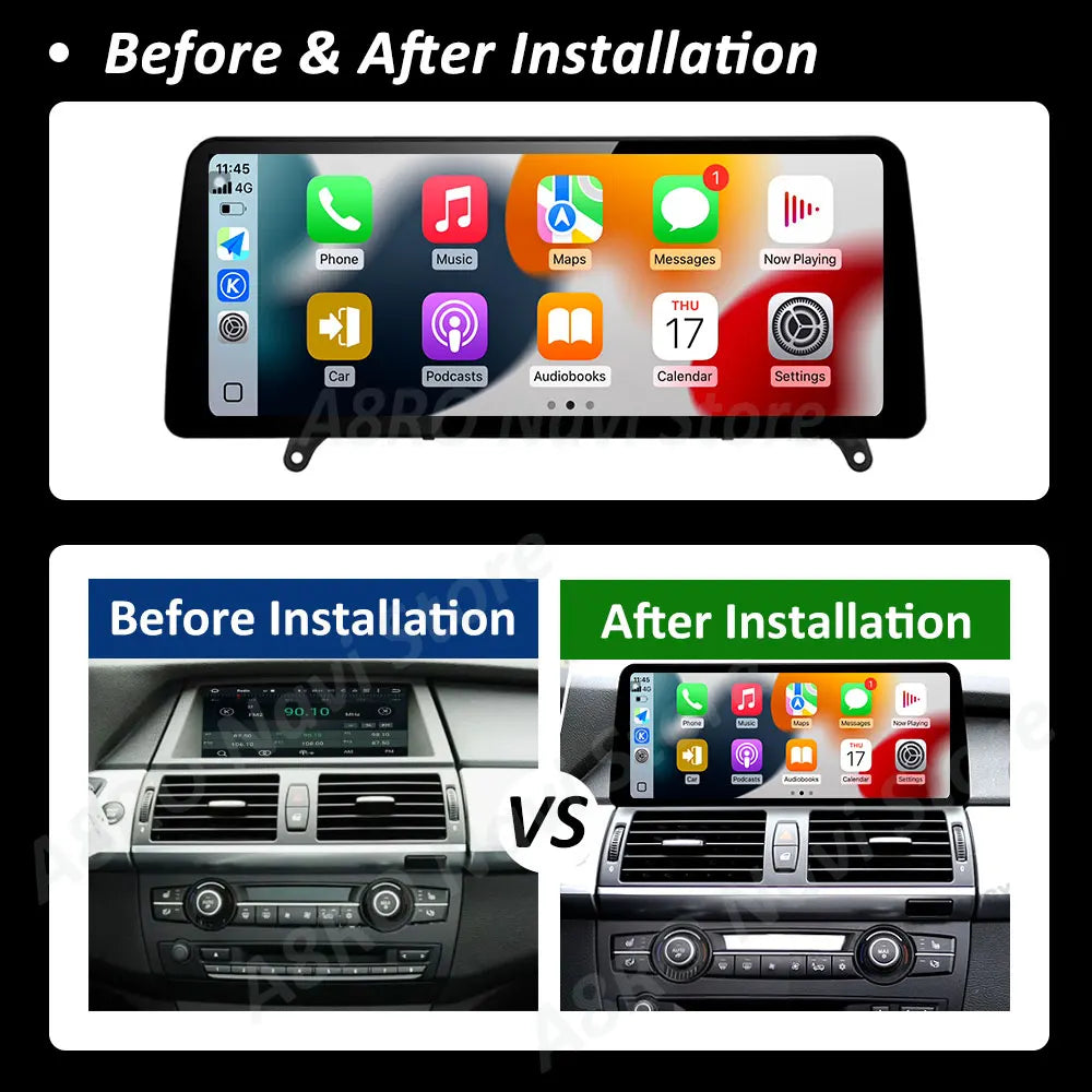 CCC CIC System Carplay for BMW X5 E70 X6 E71 2008 2009 2010 2011 2012 2013 Android 15 DSP  | AUTOKITSHOP