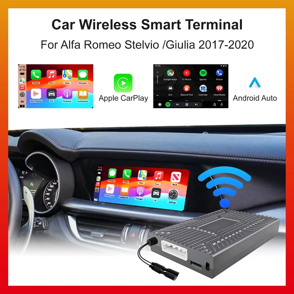2025 Wireless Carplay For Alfa Romeo Stelvio Giulia 2017-2020 Models Smart Android Auto Ca | AUTOKITSHOP