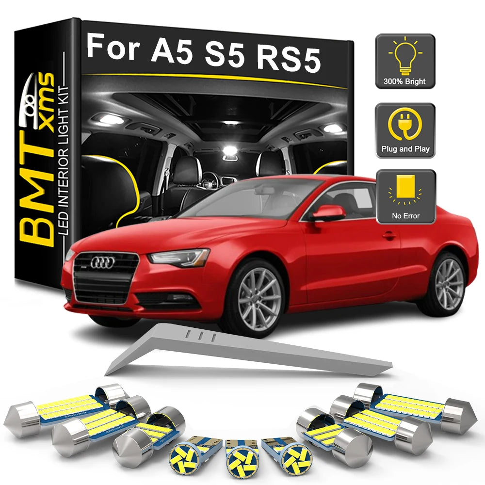 LED Interior Light Kit for Audi A5 S5 RS5 8TA 8T3 2007-2011 - Canbus Dome Map Door Trunk Bulbs | AUTOKITSHOP