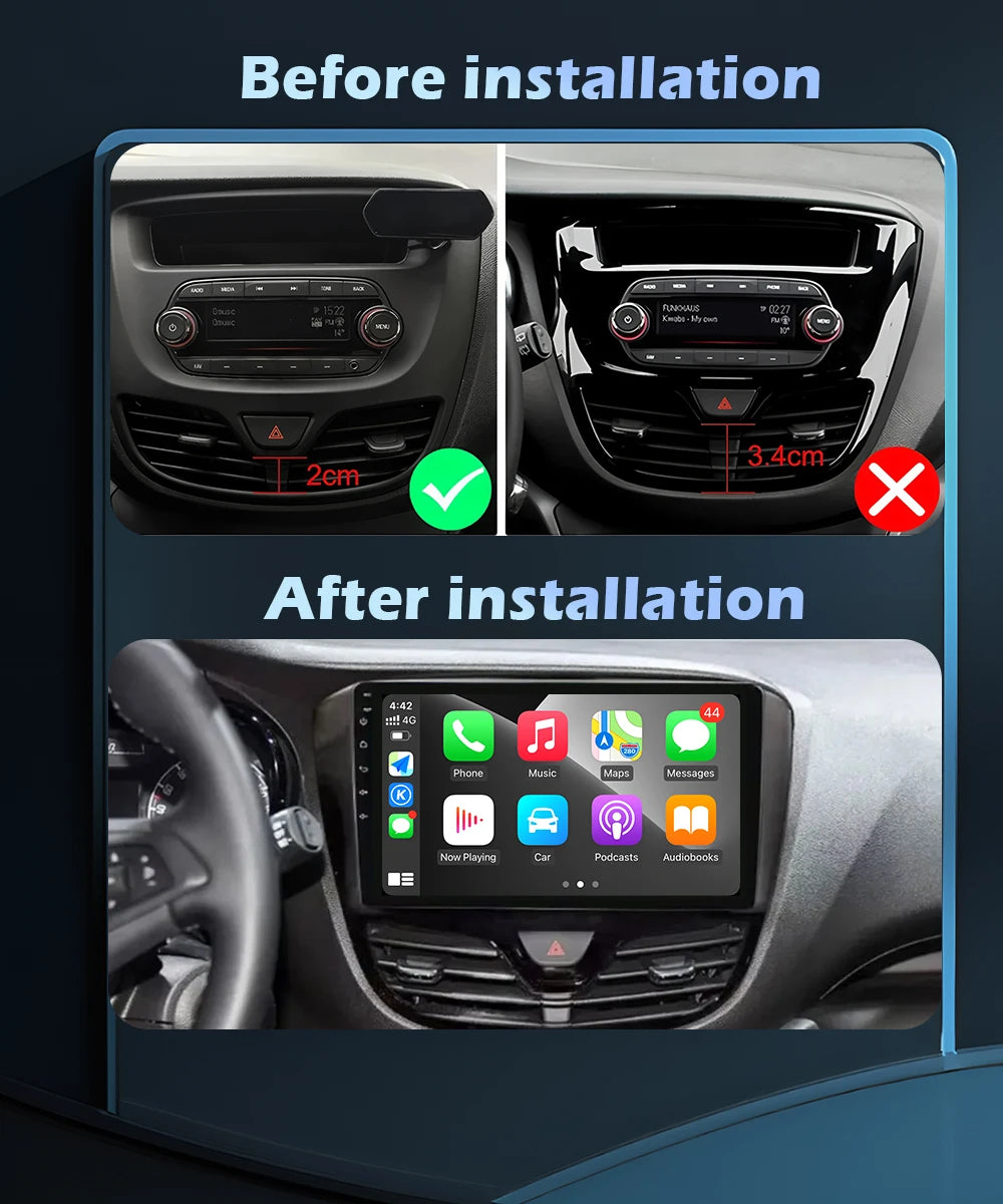 Navigation GPS Wireless CarPlay For Opel Karl VinFast Fadil 2017-2020 Car Radio Multimedia