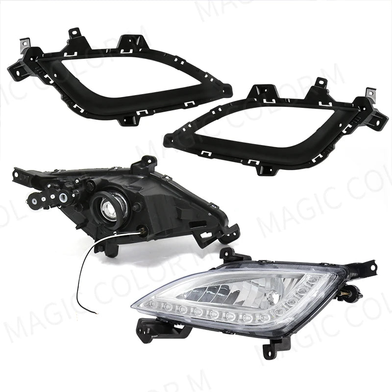For Hyundai Elantra GT I30 2012 2013 2014 2015 2016 DRL Fog Covers Daytime Running Lights  | AUTOKITSHOP