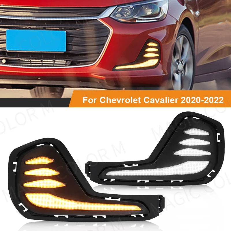 Set For Chevrolet Cavalier 2020 2021 2022 Daytime Running Lights Turn Signal Fog Lamp Cove | AUTOKITSHOP