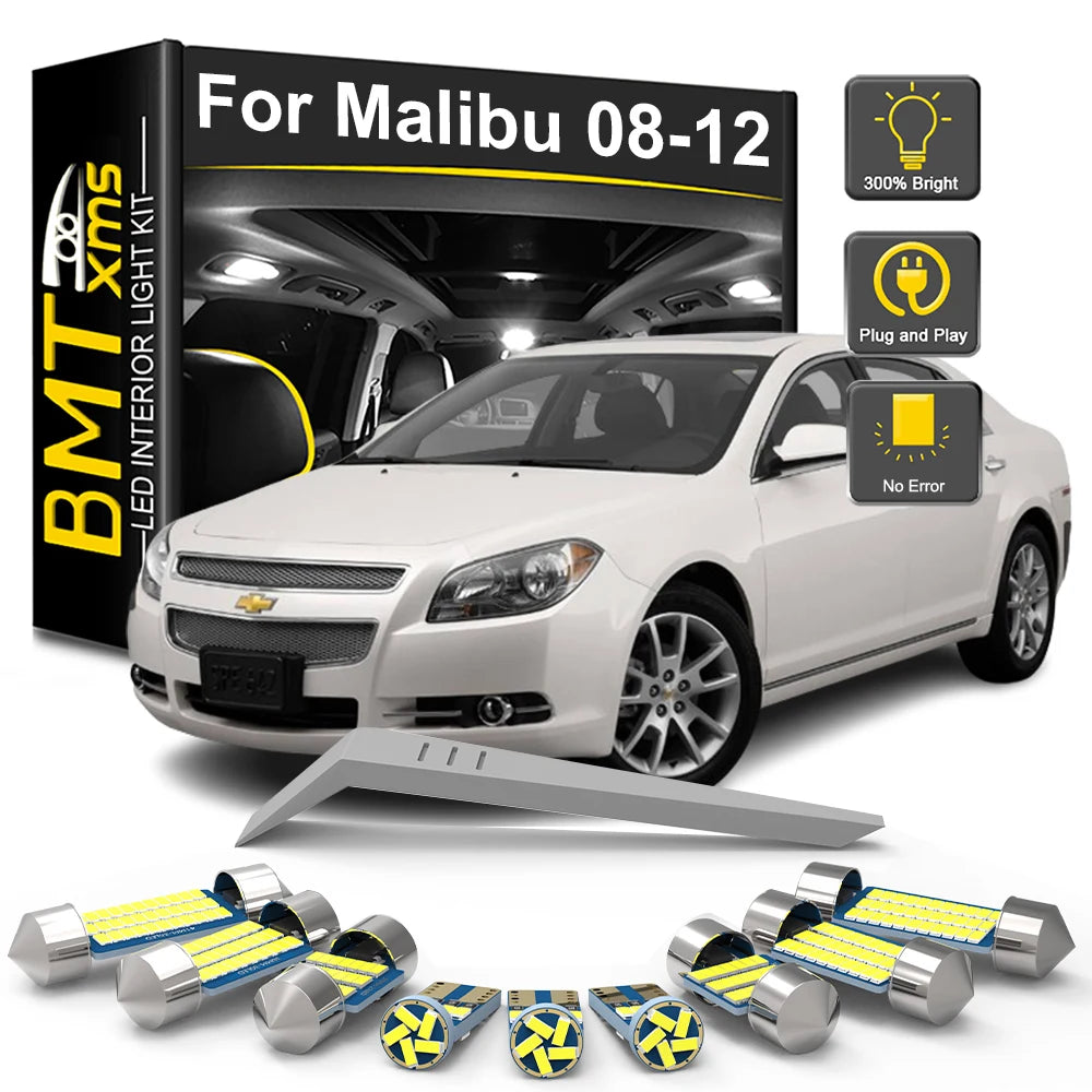 13-Piece LED Interior Light Kit for Chevrolet Chevy Malibu - Canbus Error-Free Bulbs | AUTOKITSHOP