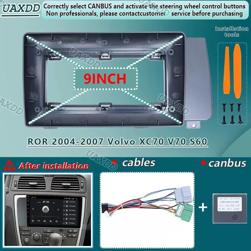 FOR 2004-2007 Volvo XC70 V70 S60 9inch Radio Android Stereo Harness Screens Accessories Na
