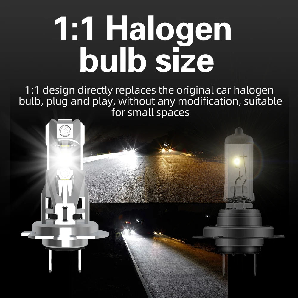 High Power H7 Led Headlight Canbus No Error H18 Car Bulb 6000K White Light Moto Diode Lamp