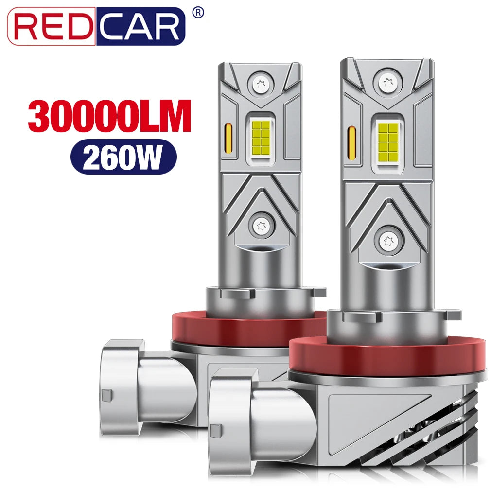 H11 LED Headlight Bulbs 9005 HB3 9006 HB4 Canbus High Low Beam Car Light 30000LM 260W Turb