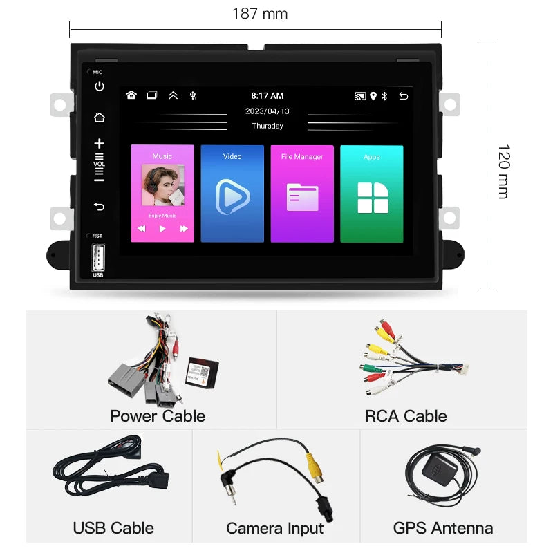 SZLELV Android 15 Car Radio For Ford F150 F250 F350 Fusion Mustang Explorer Edge Multimedi