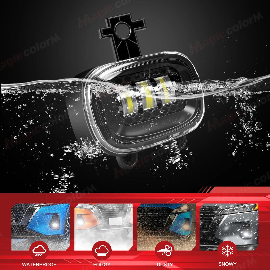 LED Fog Lamps For Nissan NAVARA NP300 X-trail Xtrail Rogue Kicks Juke F16 MK2 2020 2021 20 | AUTOKITSHOP