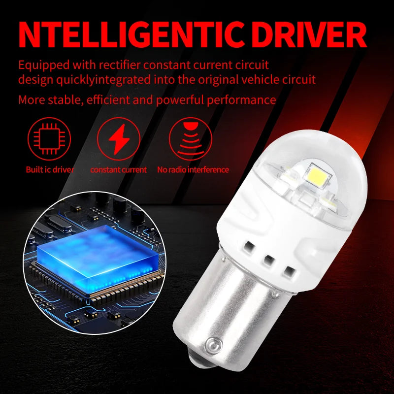 2-Piece LED Interior Light Kit for BA15S P21W - Canbus Error-Free Interior Bulbs