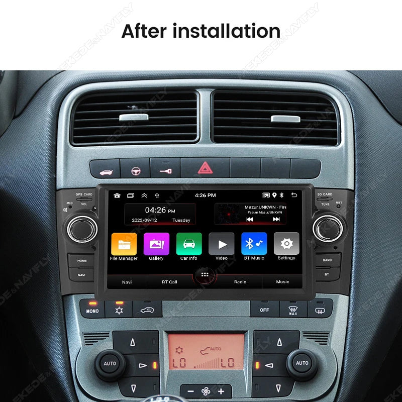 For Fiat Grande Punto Linea 2007-2012 Android 15 64G 2 Din Car Radio Carplay GPS Central M
