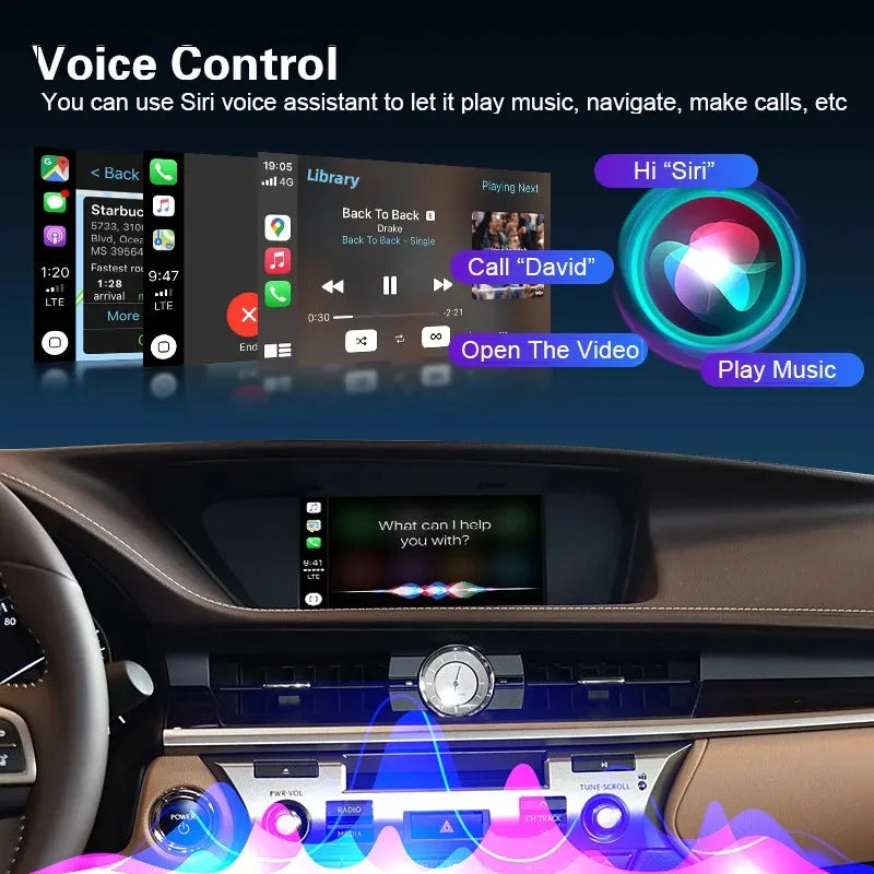 Newest Wireless CarPlay module kit for Lexus ES 2013-2022, with Android Auto Mirror Link A
