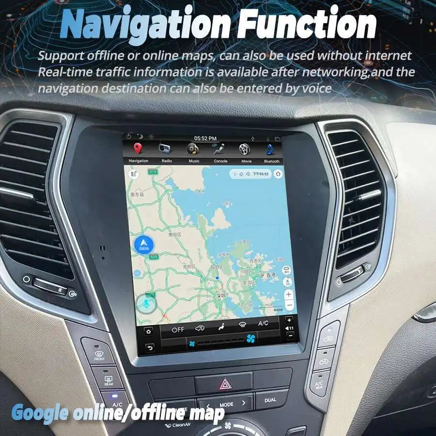 For Hyundai Santa Fe Sport 2013 IX45 2015 2016 2017 Android 14 Car Radio IPS Screen GPS Na | AUTOKITSHOP