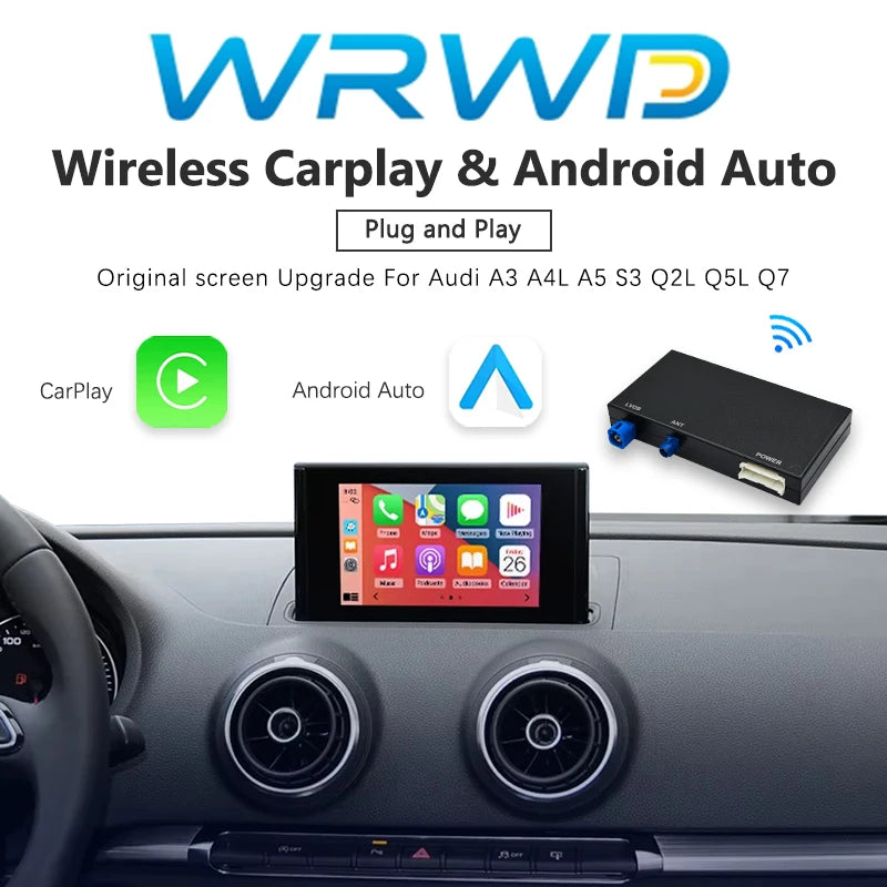 Wireless Carplay Android Auto Lossless Installation Interface For Audi A3 A4 A5 Q2 Q5L Q7